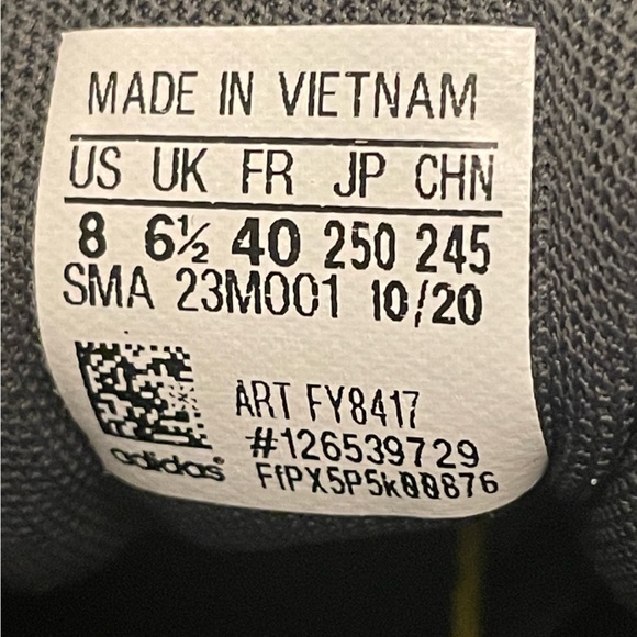 ADIDAS RETRO RUN DARK GRAY SNEAKERS, 3 SIDE STRIPES PINK ACCENTS, WOMEN’S SIZE 8 - Picture 8 of 12